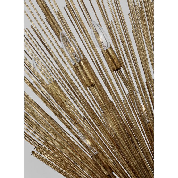 Antique Gild Brass 6-Light Indoor/Outdoor Pendant