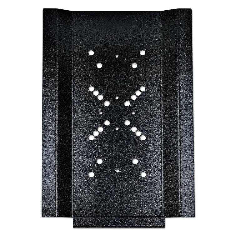 Black Steel Locking Post-Mount Security Mailbox
