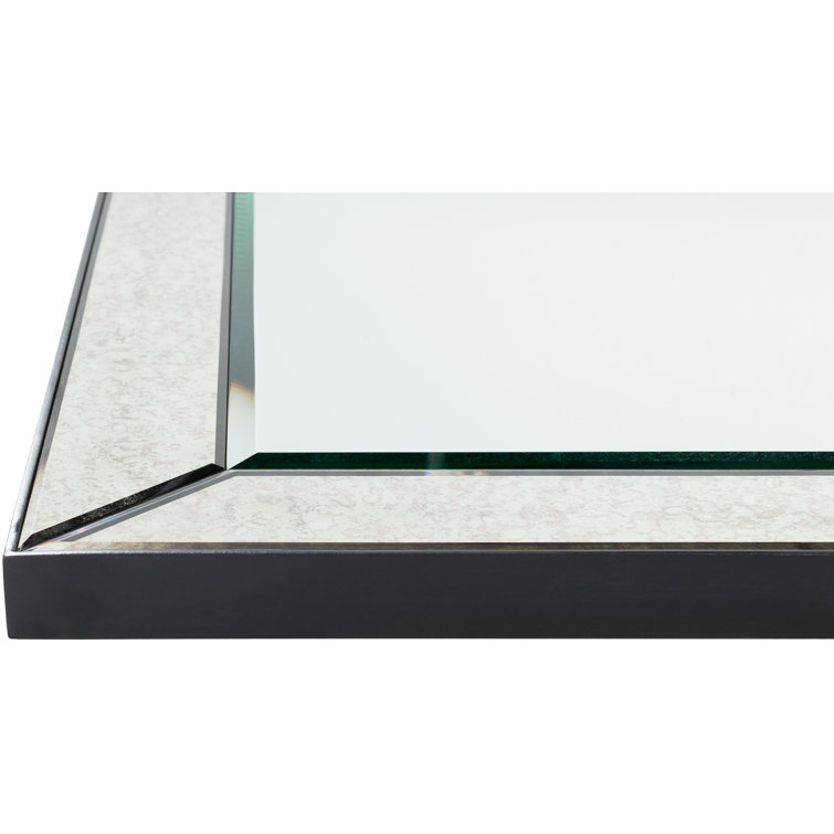 Calloway Full-Length Rectangular Silver Glass Wall Mirror