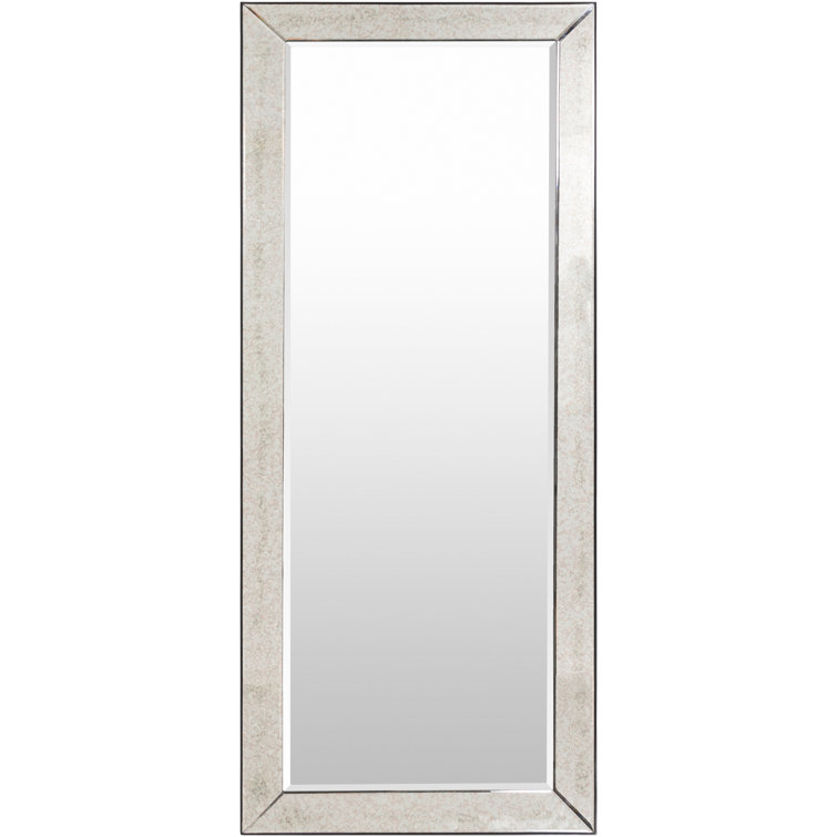 Calloway Full-Length Rectangular Silver Glass Wall Mirror