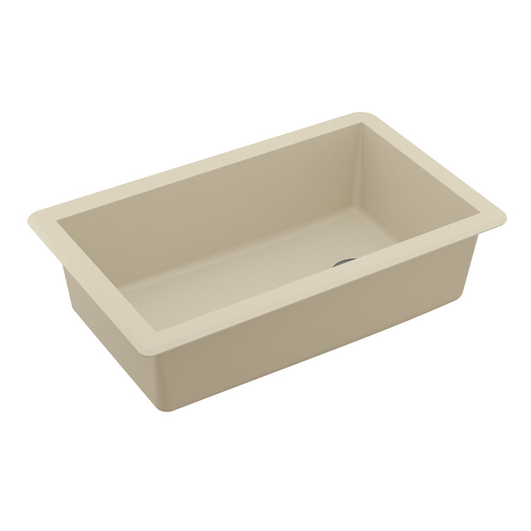 Bisque Quartz Composite Single Bowl Undermount Kitchen Sink