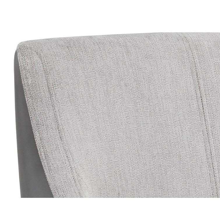 Aurora Transitional Barstool in Overcast Grey Leather and Polo Club Stone