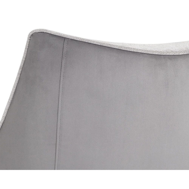 Mid-Century Modern Gray Handcrafted Chaise with Wood Legs