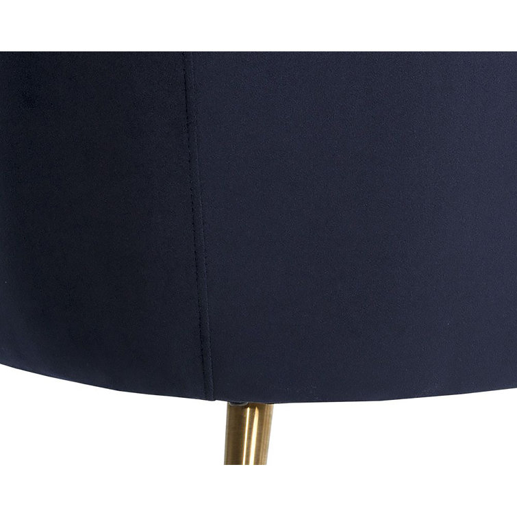 Abbington Navy Mid Century Modern Armchair with Gold Legs