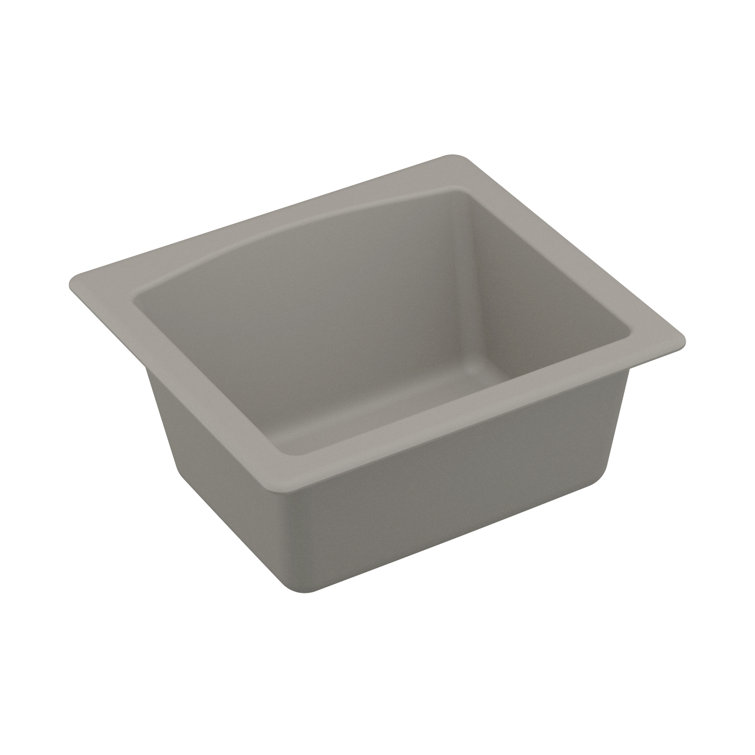 Concrete Quartz Composite 18'' Single Bowl Kitchen Sink