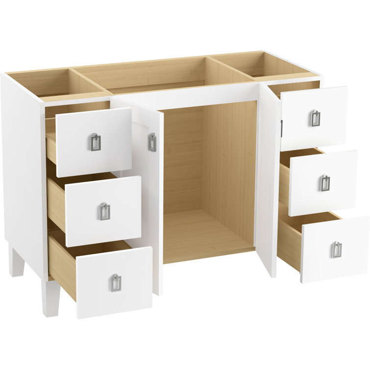 Linen White 48" Freestanding Vanity with Furniture Legs