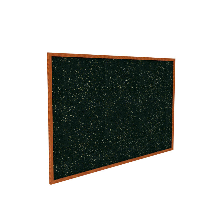 Oak Finish Wood Frame Recycled Rubber Bulletin Board, 36" x 46"