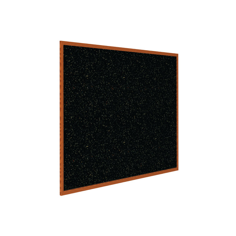 Oak Finish Wood Frame Recycled Rubber Bulletin Board, 36" x 46"