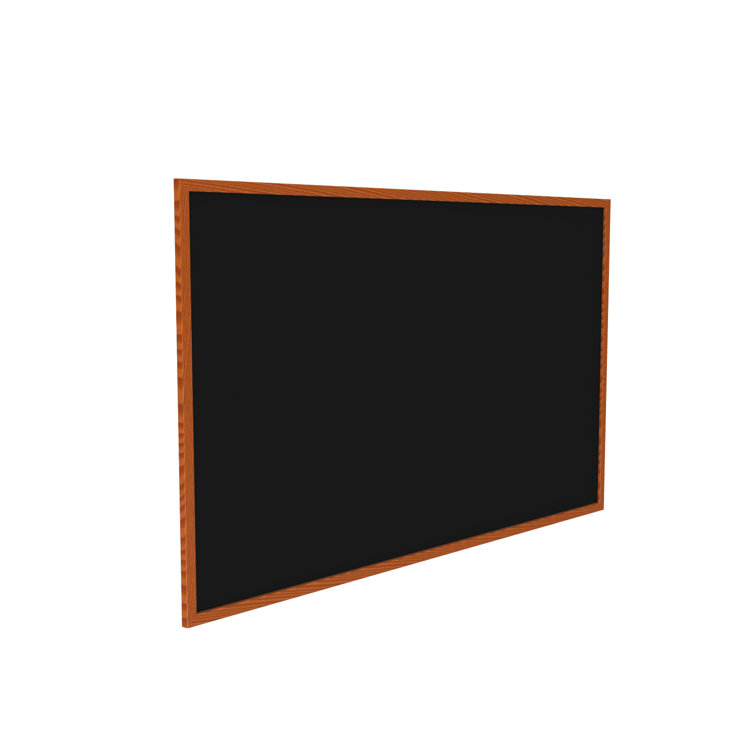 Oak Finish Wood Frame Recycled Rubber Bulletin Board, 36" x 46"