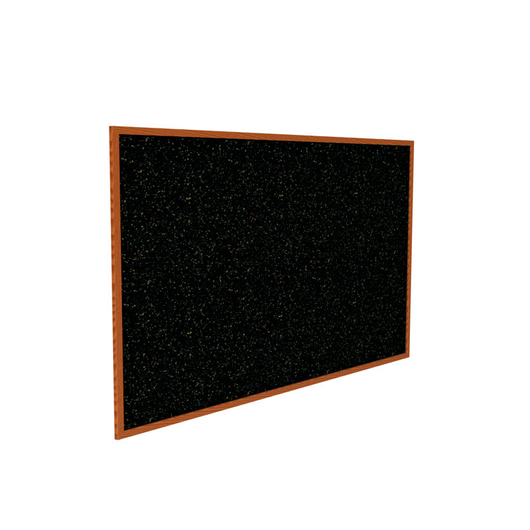 Oak Finish Wood Frame Recycled Rubber Bulletin Board, 36" x 46"