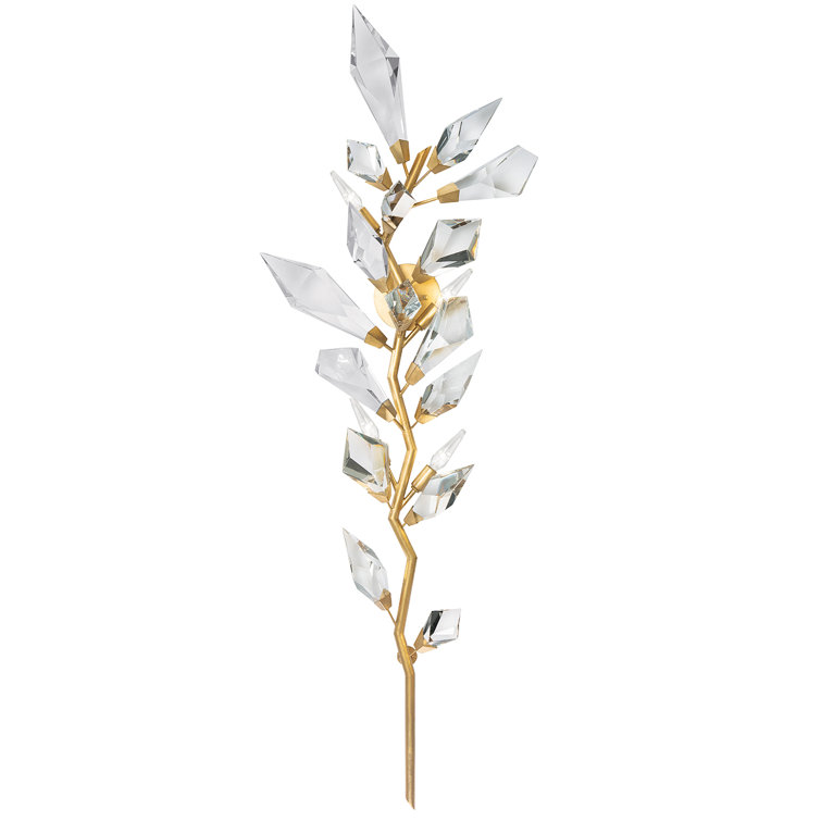 Foret Gold Leaf 4-Light Dimmable Crystal Sconce
