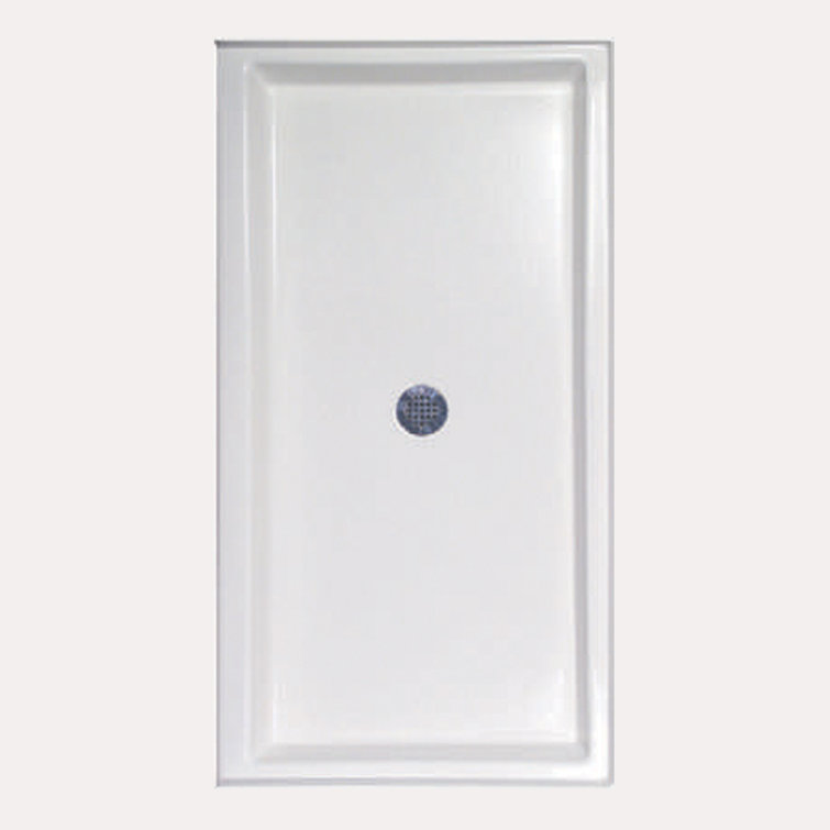 60'' Bone White Rectangular Single Shower Base