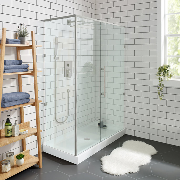 Voltaire 60" x 30" Glossy White Acrylic Shower Base