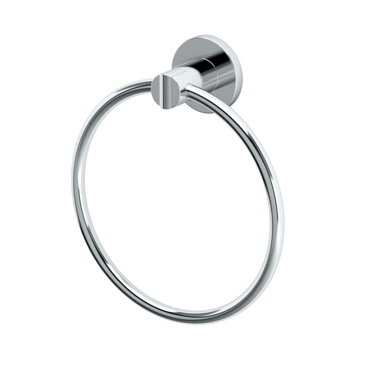 Polished Chrome Wall Mounted Round Towel Ring