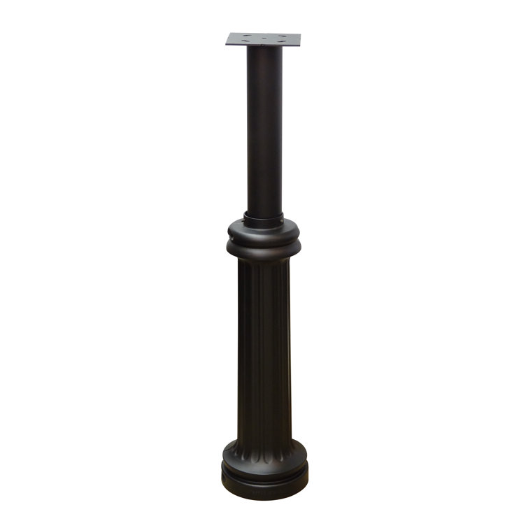 Ashland Black Decorative Aluminum Mailbox Post