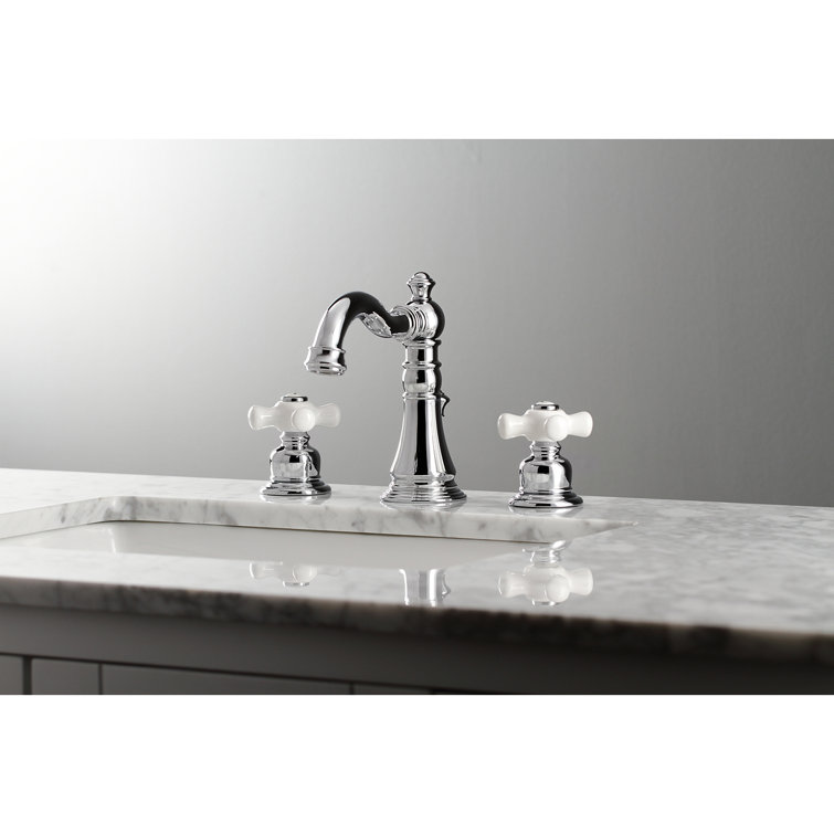 American Classic Polished Chrome Widespread Bathroom Faucet