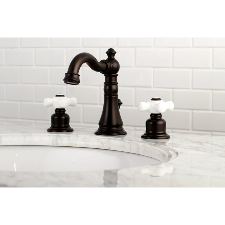 Oil Rubbed Bronze Victorian Widespread Bathroom Faucet