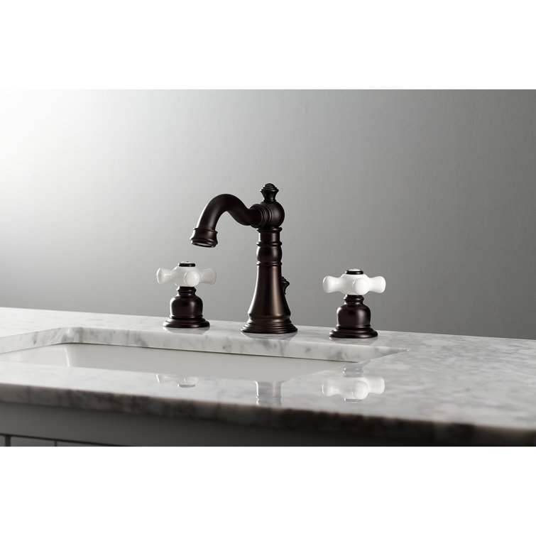 Oil Rubbed Bronze Victorian Widespread Bathroom Faucet
