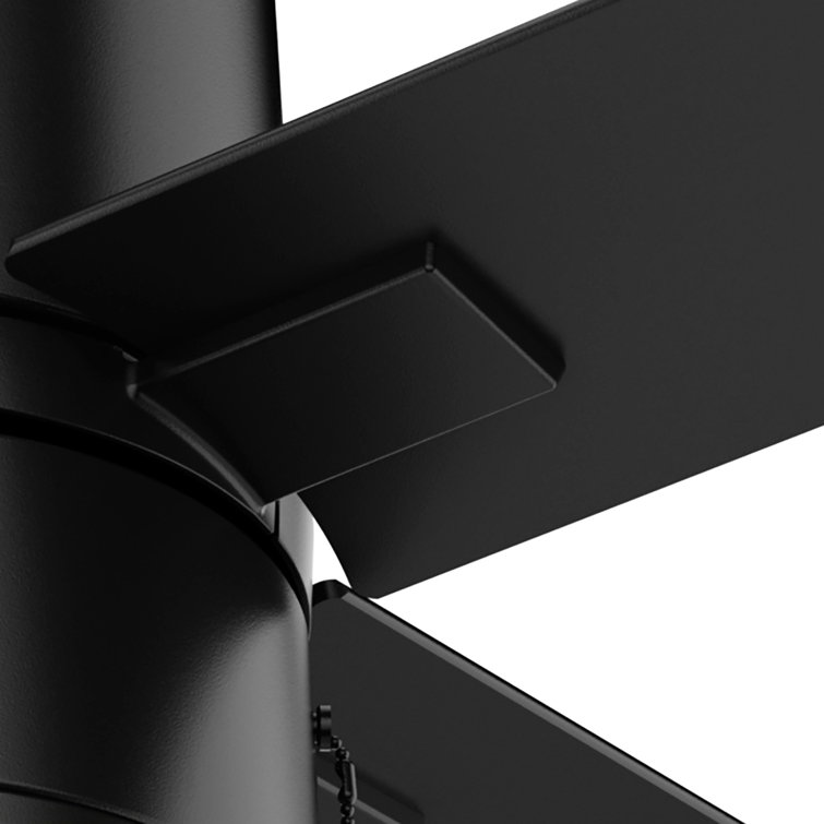 Hunter Beck 42" Matte Black Ceiling Fan with Greyed Walnut Blades and LED Light