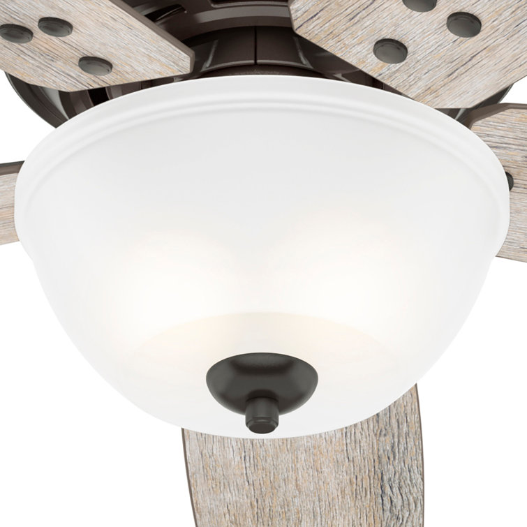 52" Bronze Reversible Blade Ceiling Fan with LED Light and Remote