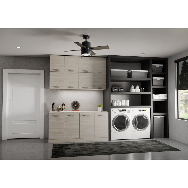 Hunter Beck 42" Matte Black Ceiling Fan with Greyed Walnut Blades and LED Light