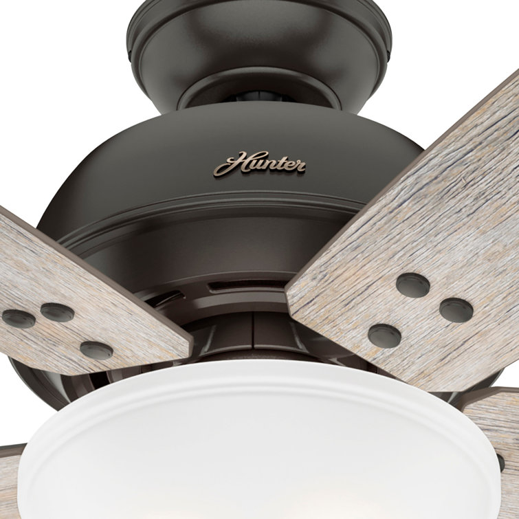 52" Bronze Reversible Blade Ceiling Fan with LED Light and Remote
