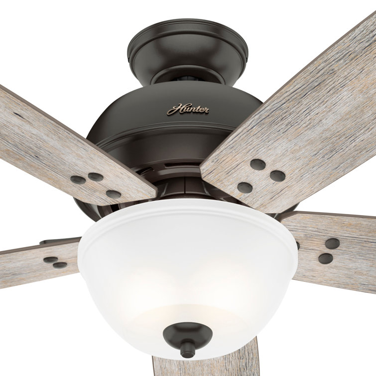 52" Bronze Reversible Blade Ceiling Fan with LED Light and Remote