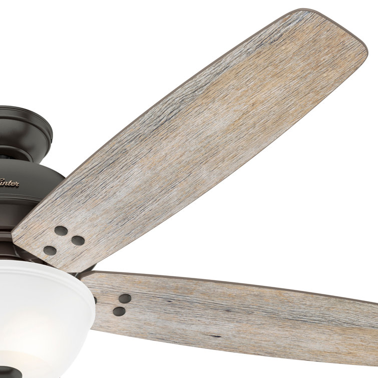 52" Bronze Reversible Blade Ceiling Fan with LED Light and Remote