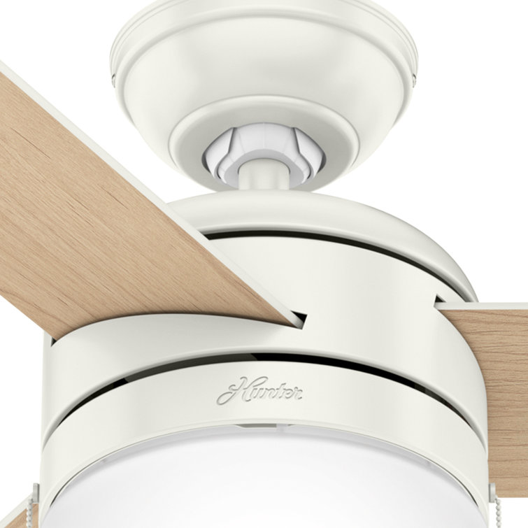 Acumen 42" Fresh White Ceiling Fan with LED Light and Reversible Blades