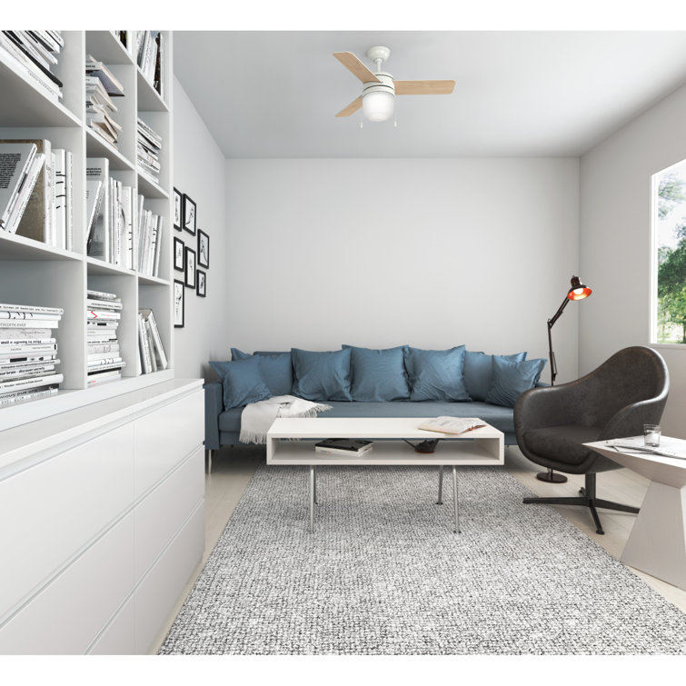 Acumen 42" Fresh White Ceiling Fan with LED Light and Reversible Blades