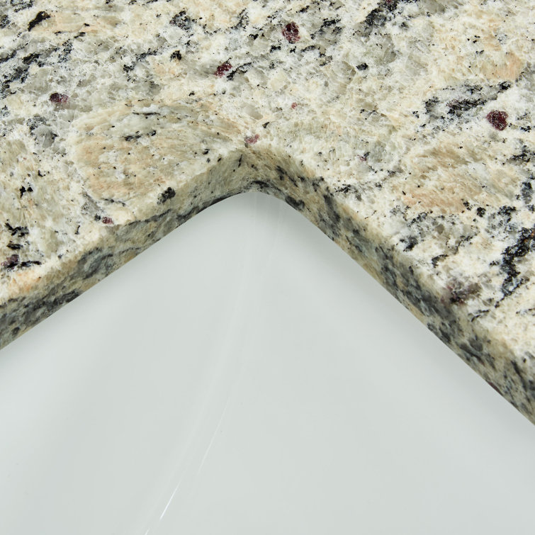 49'' Beige Granite Single Bathroom Vanity Top with White Sink