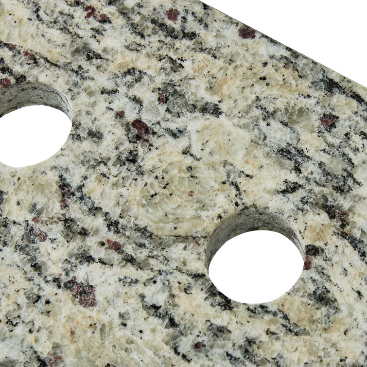49'' Beige Granite Single Bathroom Vanity Top with White Sink