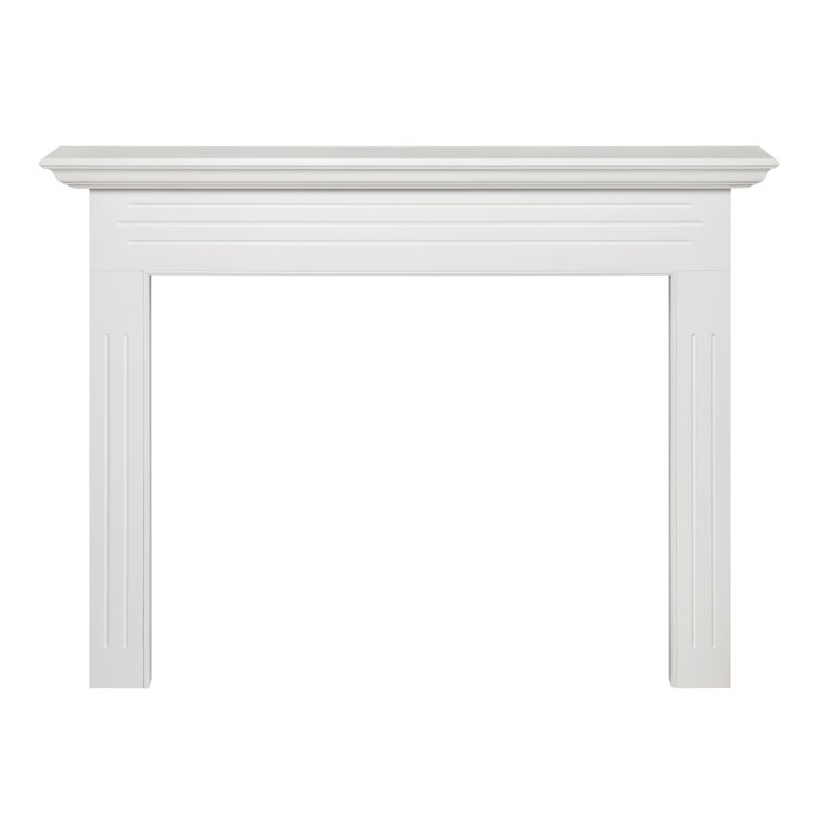 White MDF Traditional Fireplace Mantel Surround, 48-Inch