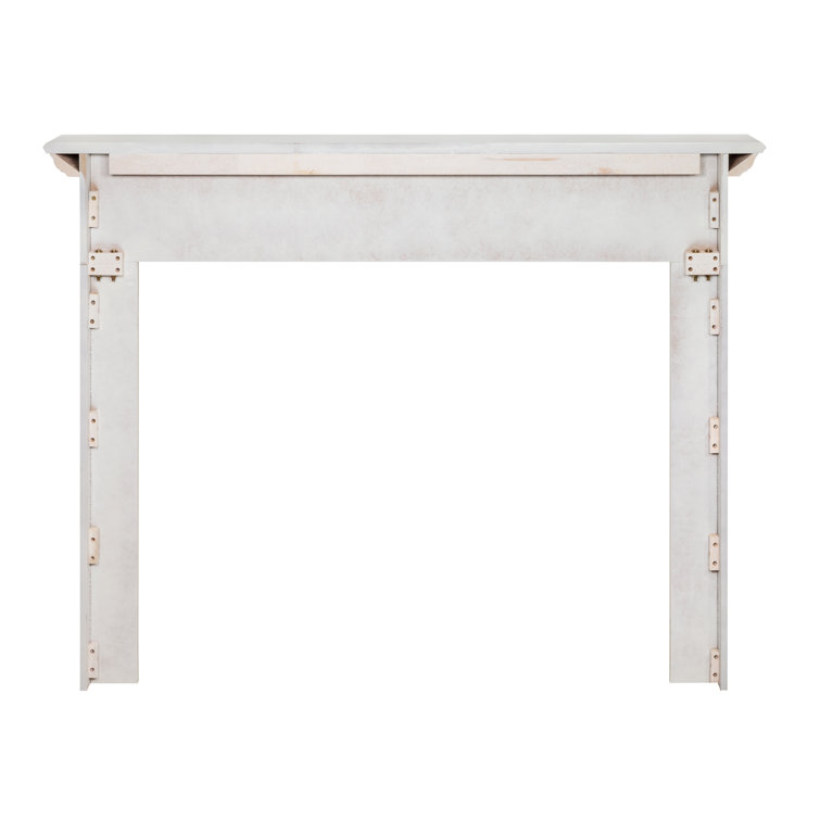 White MDF Traditional Fireplace Mantel Surround, 48-Inch