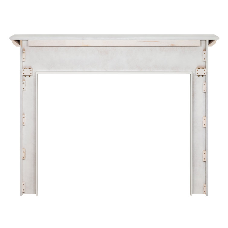 White MDF Traditional Fireplace Mantel Surround, 48-Inch