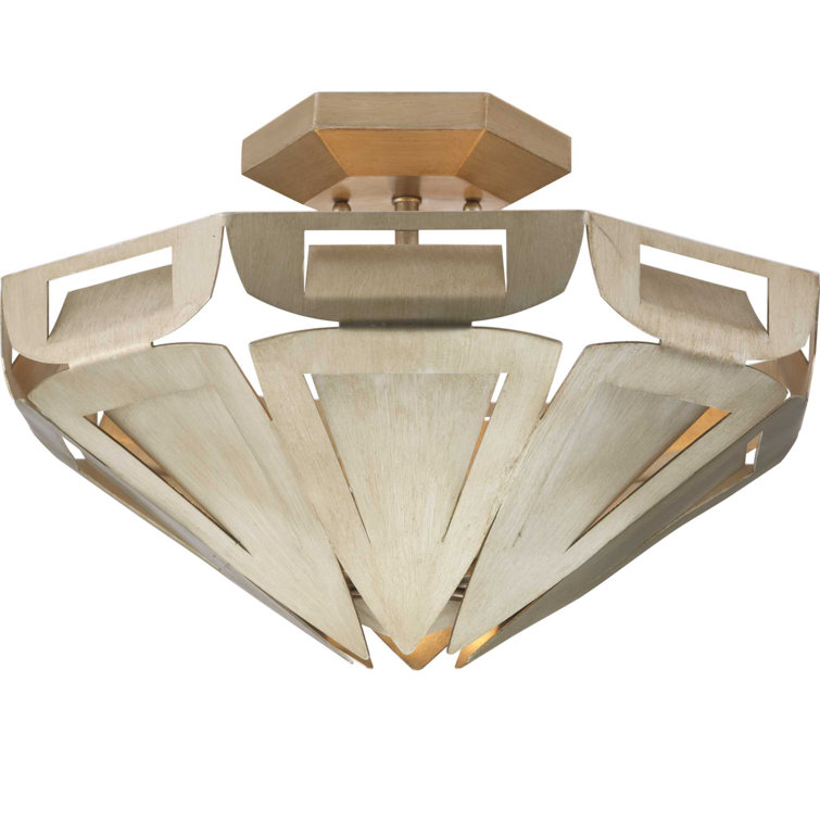 Yerba Silver Ridge Glass Semi-Flush Mount Light