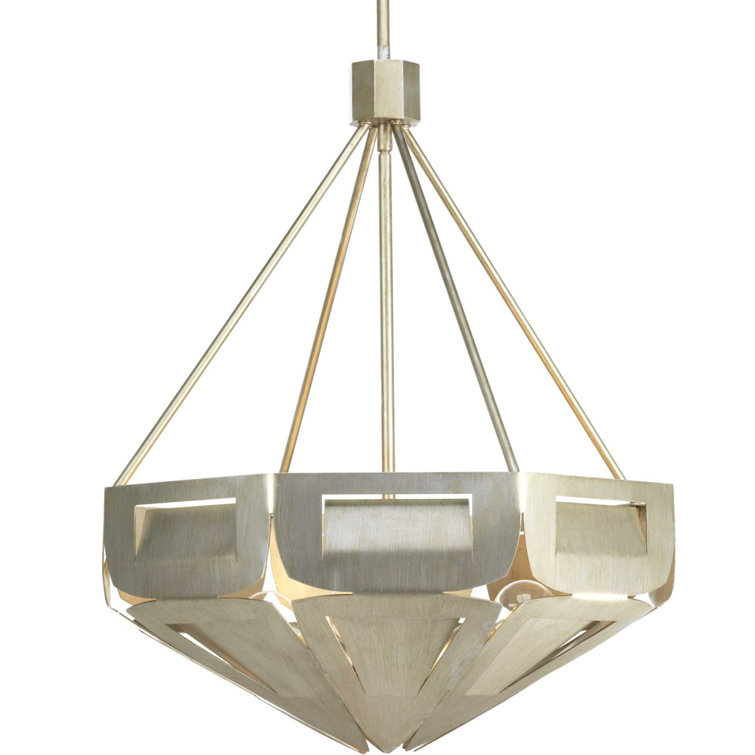 Yerba Silver Ridge 24" Geometric Cut Metalwork Pendant
