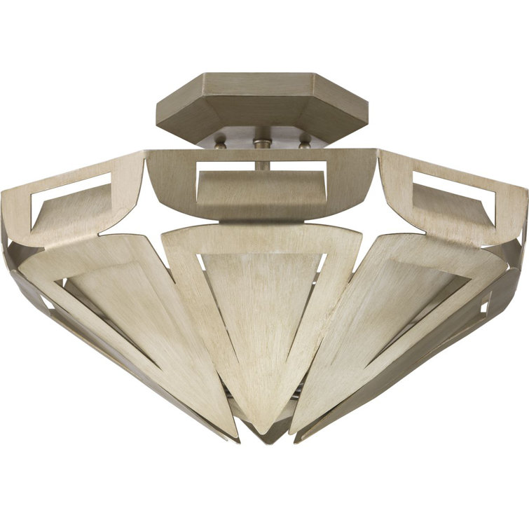 Yerba Silver Ridge Glass Semi-Flush Mount Light