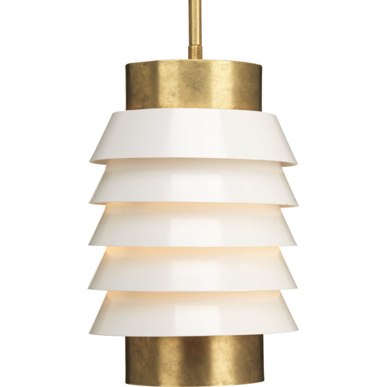 Onshore Brushed Brass 13" Pendant Light with LED Option