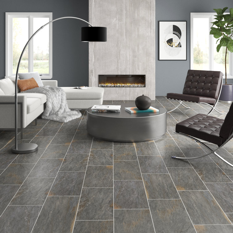 Milestone Gray 12" x 24" Glazed Porcelain Tile