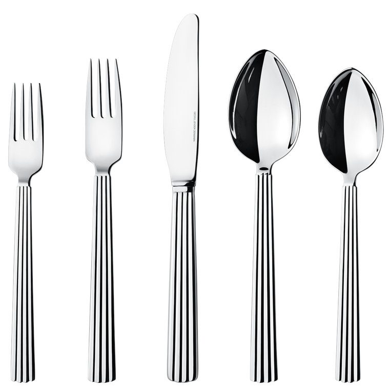 Bernadotte 5-Piece Polished Stainless Steel Flatware Set
