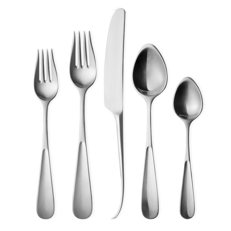Vivianna Matte Stainless Steel 5-Piece Flatware Set