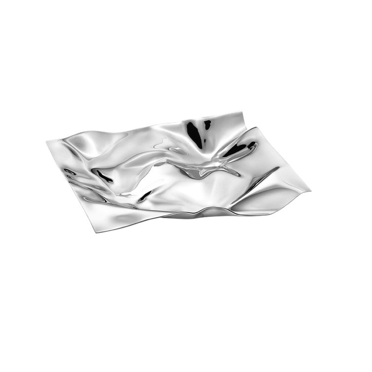 Verner Panton Iconic Mirror Polished Stainless Steel Small Tray