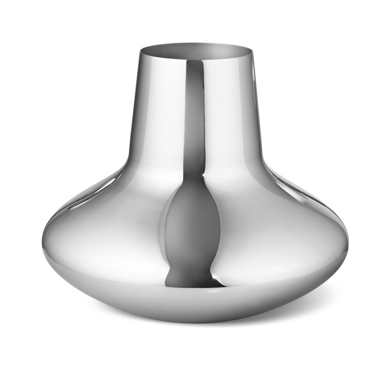 Large Stainless Steel Modern Table Vase