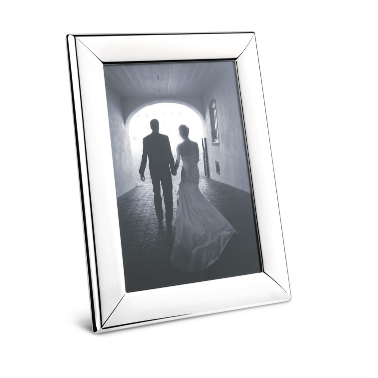 5x7 Silver Stainless Steel Tabletop and Wall Picture Frame