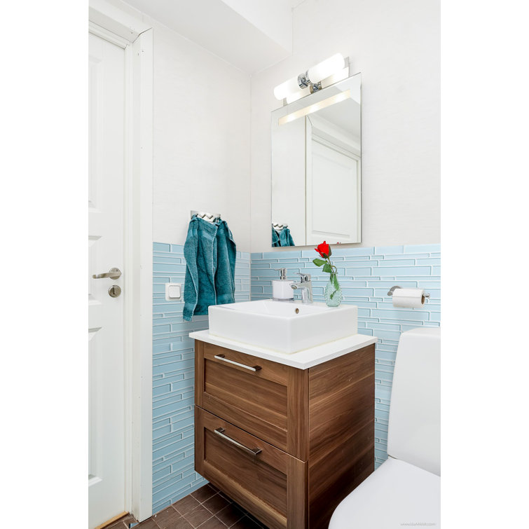 Baby Blue Polished Glass Mosaic Tile for Walls