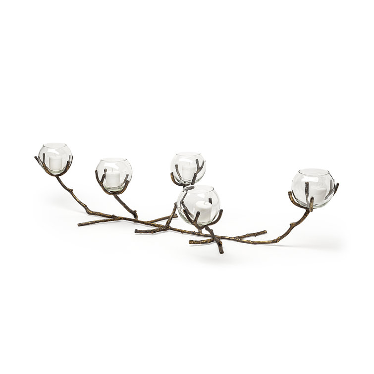 Rustic Vine 30'' Distressed Wood Five-Arm Candelabra