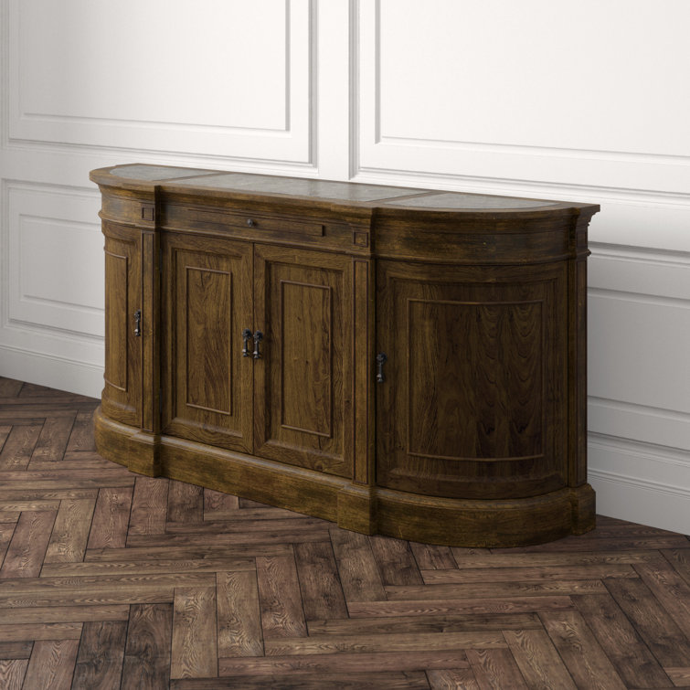 Archivist 80'' Pecky Pecan Sideboard with Bluestone Top
