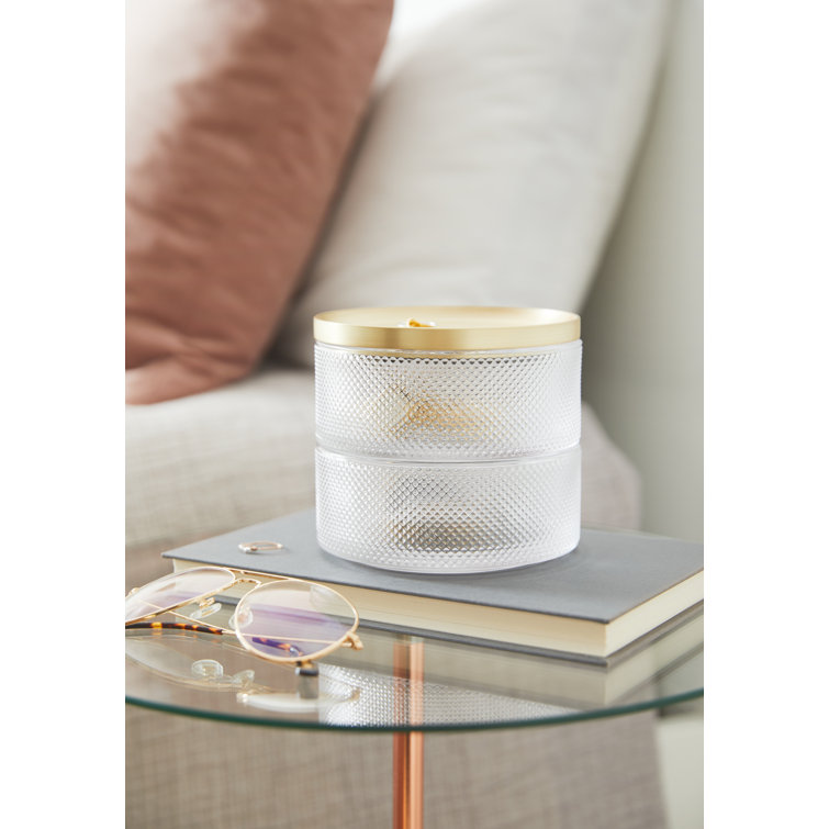 Tesora Brass and Glass Two-Tier Jewelry Box