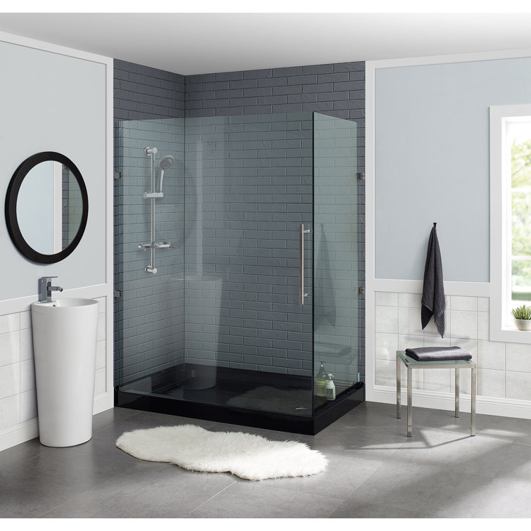 Voltaire 60" x 36" White Acrylic Shower Base with Right-Hand Drain